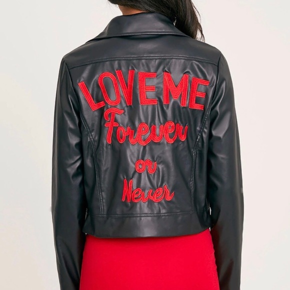 PrettyLittleThing Jackets & Blazers - PrettyLittleThing Love Me Forever Biker Jacket